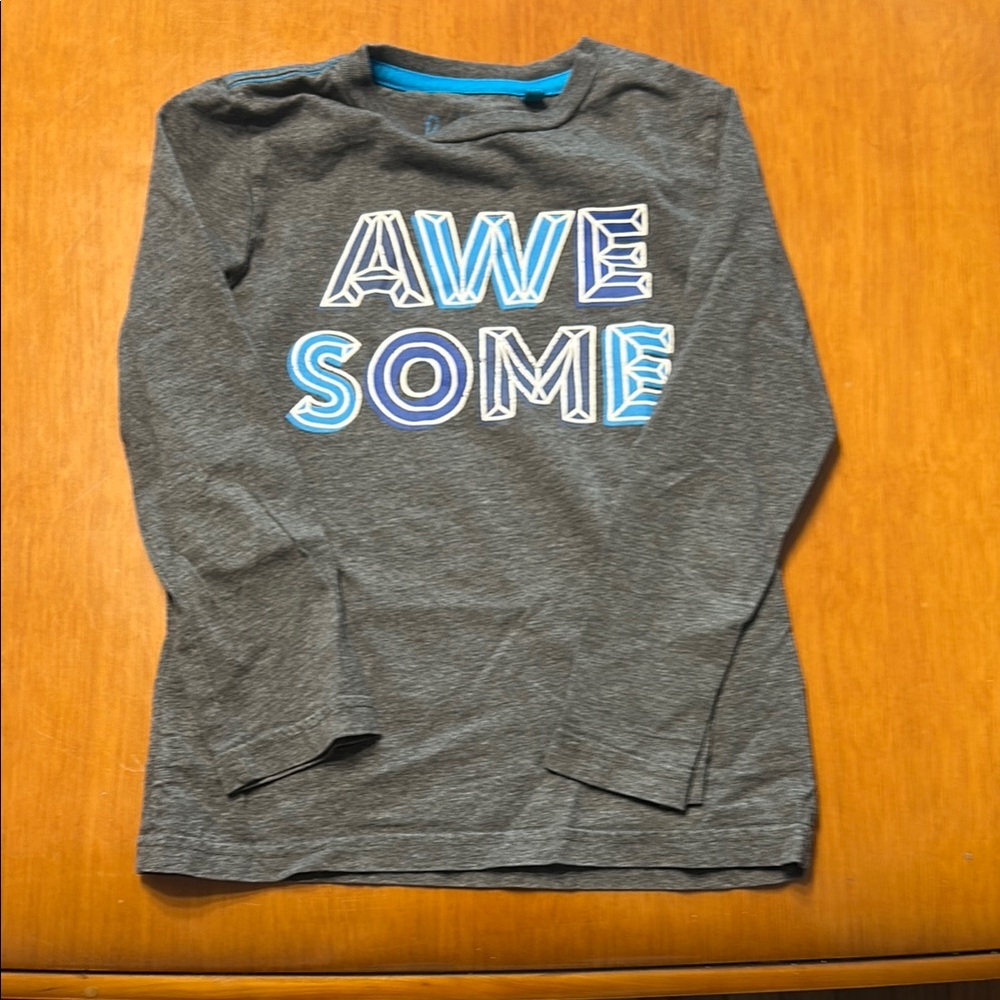 Boden Gray and Blue Short Sleeve Tee with Awesome Print